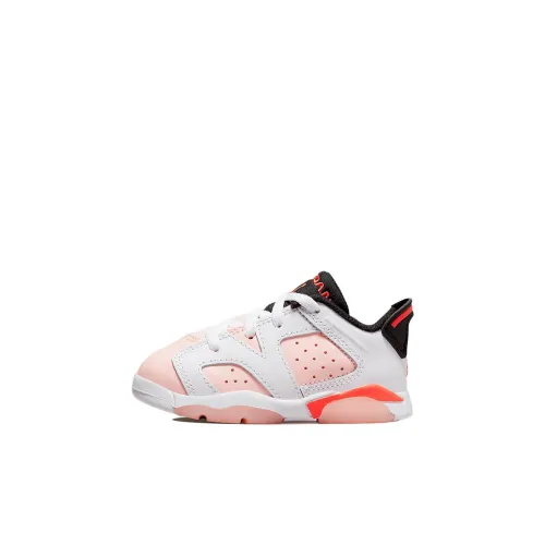 Jordan Air Jordan 6 Low Топ Обувь для малышей Бело-розовый Infant And Toddler