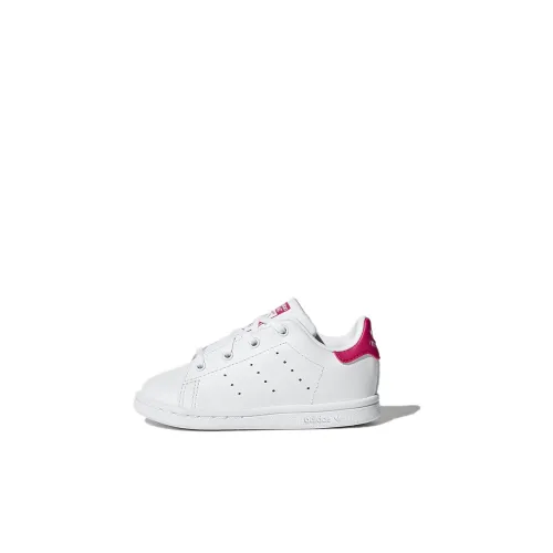 Adidas Originals Stan Smith I Устойчивая к истиранию Низкая Обувь для малышей Белый Красный Infant And Toddler
