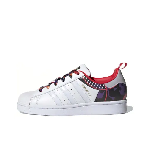 Adidas Originals Superstar J Low Топ Скейтборд Кроссовки Белый Черный Фиолетовый
