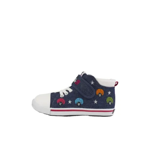 MIKI HOUSE Slip-resistant Abrasion-resistant High Top Kids Canvas Shoes Blue Kids