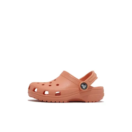 Crocs Classic Clog K Амортизация Износостойкие Детские Сандалии Оранжевые Детские