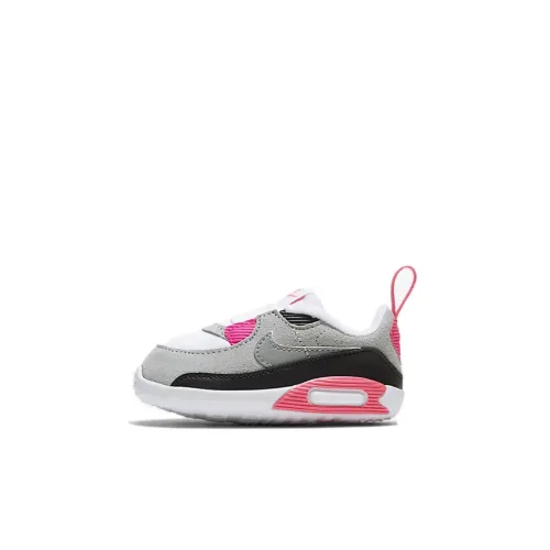 Nike Air Max 90 Crib TD Low Топ Обувь для малышей Белый серый розовый Infant And Toddler