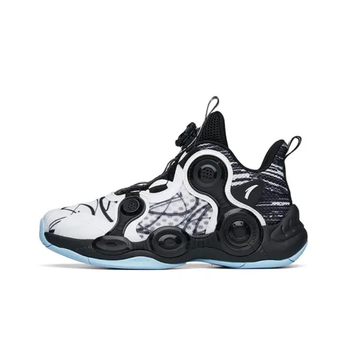 Antakids Alien Износостойкие Дышащие Низкие Баскетбольные Кроссовки для Детей Белый Черный