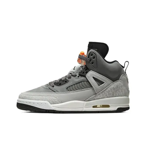 Джордан Spizike Slip-Resistant Легкий Амортизация MID Топ Детские Баскетбольные Кроссовки Холодный Серый