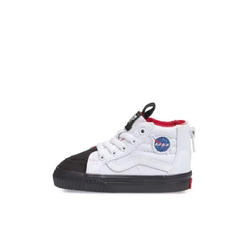 VANS SK8 Износостойкий Дышащий Высокий Топ Детские Скейтбординг Белый Детский