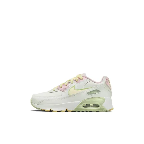 Nike Air Max 90 LTR SE Kids Lifestyle Shoes Белый Зеленый Детские 3-7 лет