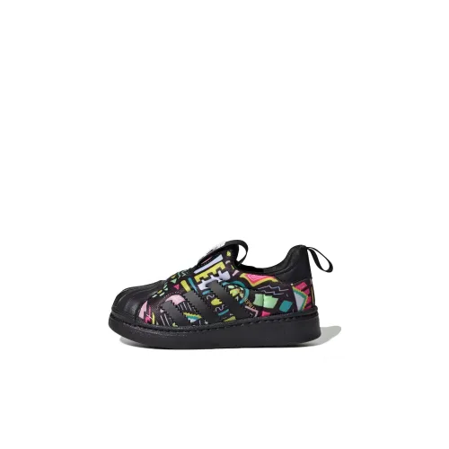 Adidas Originals Superstar 360 I Устойчивые к истиранию низкие скейтборд-кроссовки Черный Желтый Розовый Для малышей и детей дошкольного возраста