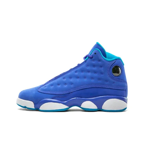 Jordan Air Jordan 13 Нижняя юбка Резистентные амортизаторы Высокий топ Детские баскетбольные кроссовки Фиолетовый