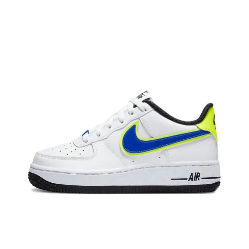 Nike Air Force 1 07 Slip Resistant Abrasion Resistant Low Топ Детские Скейтбординги Белый синий желтый Подростки