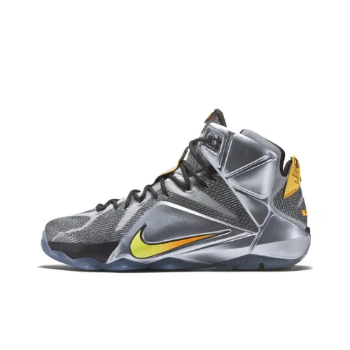 Nike Lebron 12 Pilot Mid Top Детские баскетбольные кроссовки Серебристо-серый Подростки