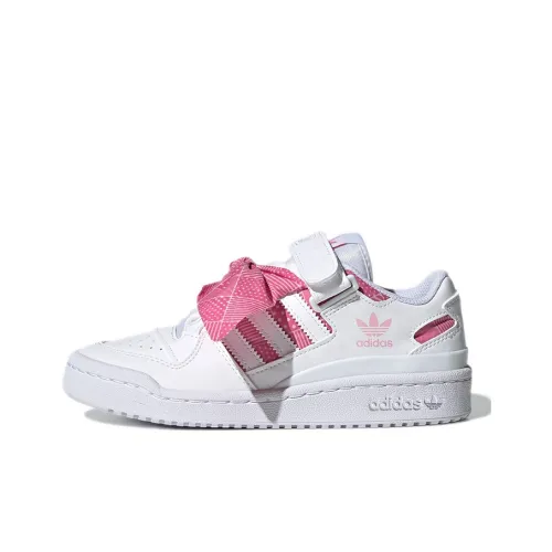 Adidas Originals FORUM Low J Low Топ Детские Скейтбординги Белый Розовый