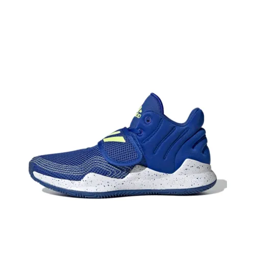 Adidas Deep Threat Устойчивый к истиранию Низкий Топ Детские Баскетбольные Кроссовки Синий