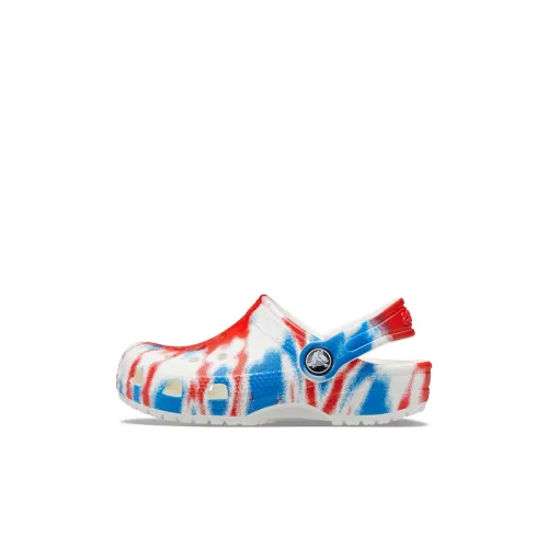 Crocs Classic Clog Sabo Белый Синий Красный Детский