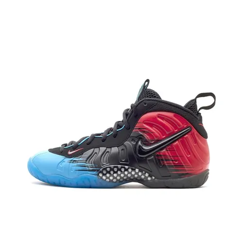 nike Foamposite Pro Spiderman противоскользящий MID Топ Детские баскетбольные кроссовки Nik Черный синий красный Подростки