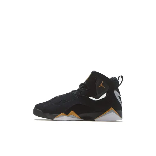 Jordan Air JORDAN 7 High Топ Детские Баскетбольные Кроссовки Черный Золотой