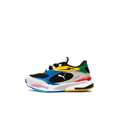 PUMA RS Fast Kids Lifestyle Shoes Белый синий желтый Детские 3-7 лет