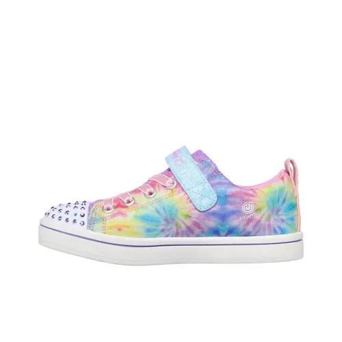 Skechers Twinkle Toes Sparkly Rayz Groovy Dreamz Low Top Детские Скейтбординг Белый Многоцветный Подростки