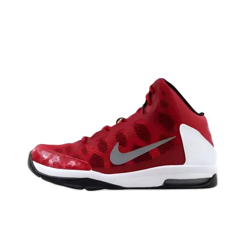 Nike Air Без сомнений Амортизация Износостойкий MID Топ Детские беговые кроссовки Красный Подростки