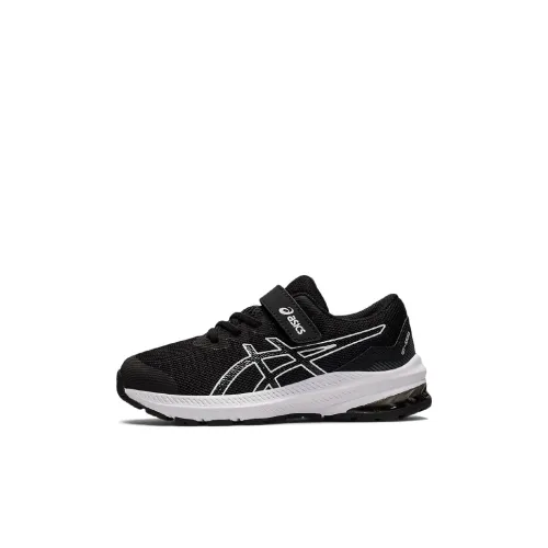 Asics GT 1000 11 Low Топ Детские беговые кроссовки Черный белый для детей 3-7 лет