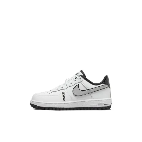 Nike Air FORCE 1 LV8 Slip-resistant Abrasion-resistant Lightweight Low Top Детские Скейтбординг Белый Черный Серый