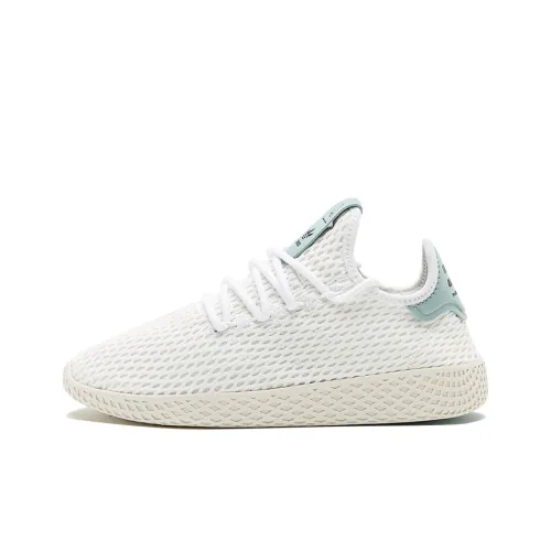 Pharrell Williams x Adidas Originals Tennis Hu J Дышащий и Легкий Детские Кроссовки для Тренировок Белые Подростки