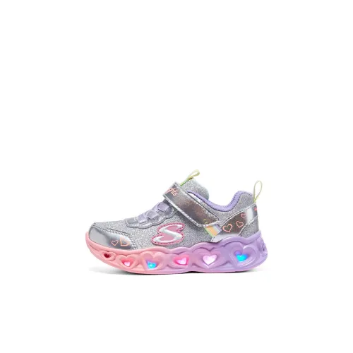 Skechers Heart Lights Амортизация Низкий Топ Обувь для малышей Серебряный Многоцветный Infant And Toddler