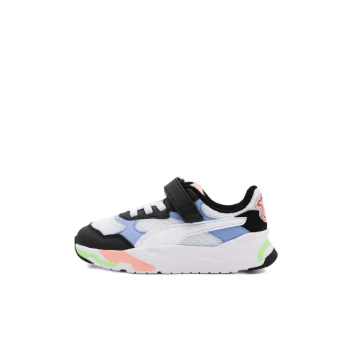 Предшкольные обувь PUMA Trinity AC+Ps амортизация износостойкая детская повседневная обувь розовый синий