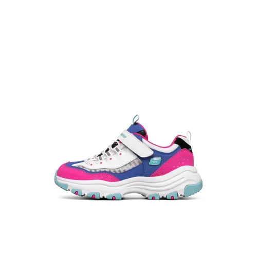 Skechers I Conik Low Топ Детская беговая обувь Синий Красный Детский