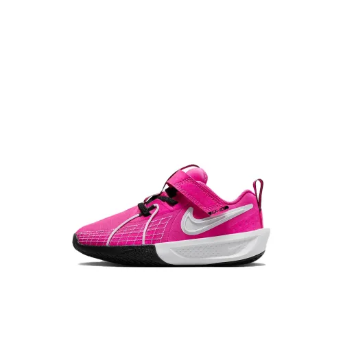 Nike G.T. Cut 3 Slip-Resistant Abrasion-Resistant Low Top Детские Баскетбольные Кроссовки Розовые Красные