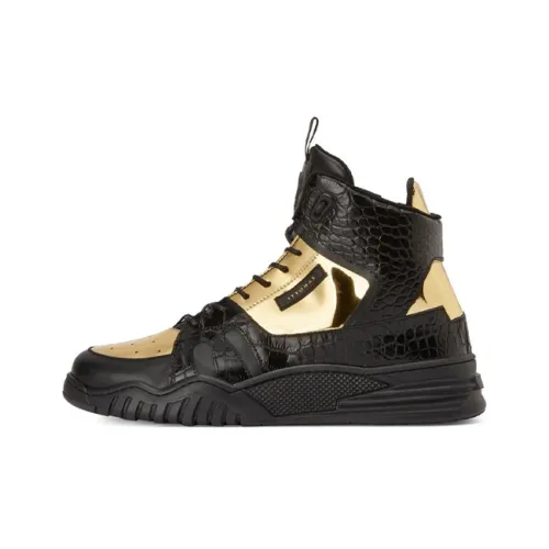 Giuseppe Zanotti GZ High Топ Детские Скейтбординги Черный Золотой Подростки