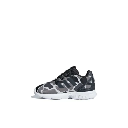 Adidas Originals ZX Flu Abrasion Resistant Низкий Топ Обувь для малышей Угольно-черный Infant And Toddler