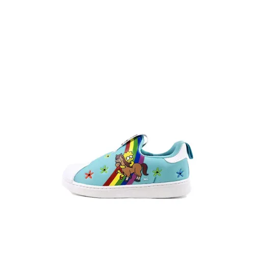 Adidas Originals SUPERSTAR 360 Устойчивая к истиранию Низкая Обувь для малышей Синий Новорожденный и Малыш