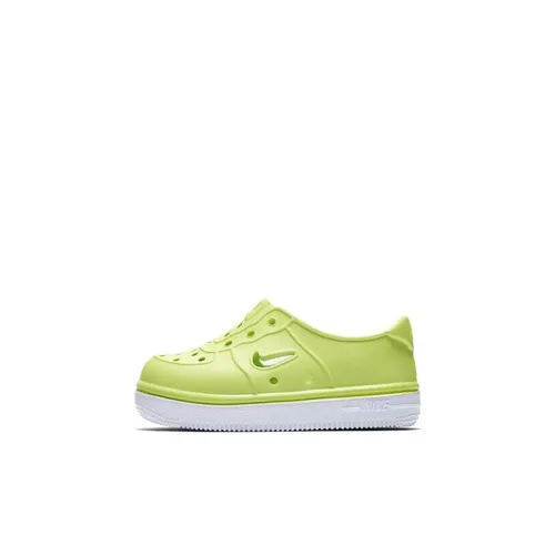Nike Air Force 1 Легкие и Дышащие Низкие Кроссовки для Скейтбординга Neon Green Infant и Toddler