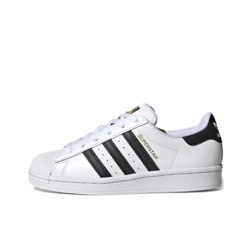 Adidas Originals Superstar J Low Топ Детский Скейтбординг Белый Черный