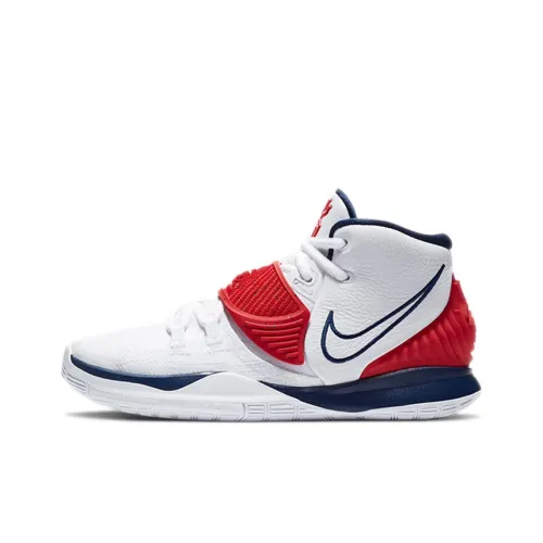 Nike Kyrie 6 'USA США Команда Устойчивые к истиранию MID Баскетбольные кроссовки Белый синий красный