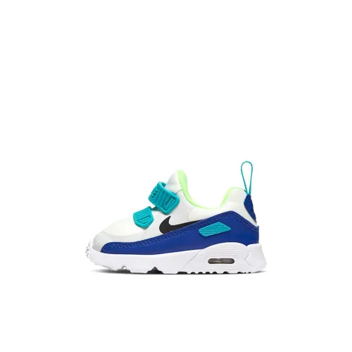 Nike Air Max 90 Low Топ Обувь для малышей Сине-белый Зеленый Infant And Toddler