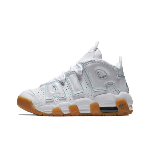 Nike Air More Uptempo Белый Аква Gum Амортизация MID Топ Баскетбольные кроссовки Белый Мята