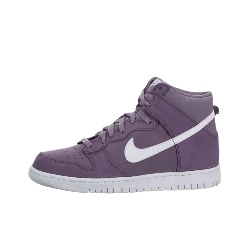 Nike Dunk High Топ Детские Скейтбординги Белый Фиолетовый Подростки