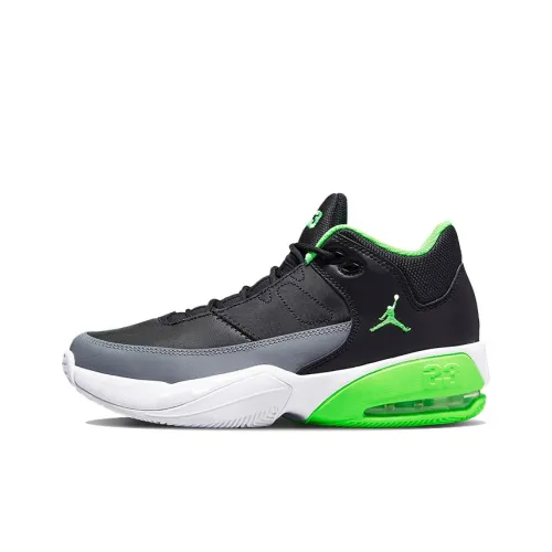Jordan Max Aura 3 MID Топ Детские Баскетбольные Кроссовки Черный Зеленый Подростки