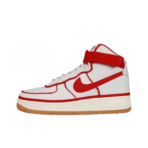 Nike Air FORCE 1 High '07 Скейтборд Кроссовки Высокий Топ Белый Красный Унисекс