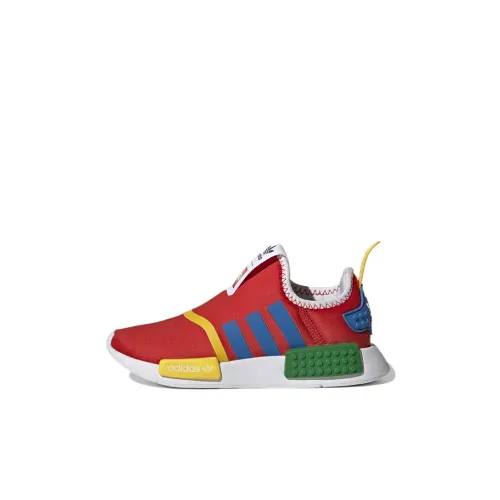 LEGO x Adidas Originals NMD 360 Устойчивый к истиранию Дышащие Детские Повседневные Кроссовки Красный Синий Для детей от 3 до 7 лет