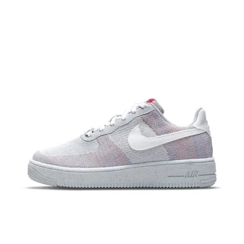 Nike Air Force 1 Flyknit Crater GS Low Топ Детские Скейтбординги Серый Белый Подростки