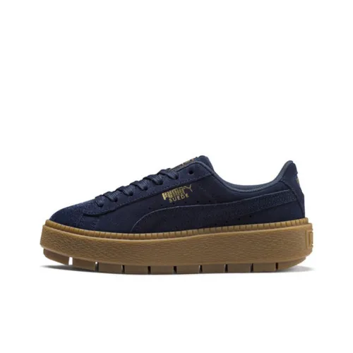PUMA Suede Series Детские Скейтбординги Низкий Топ Школьный возраст