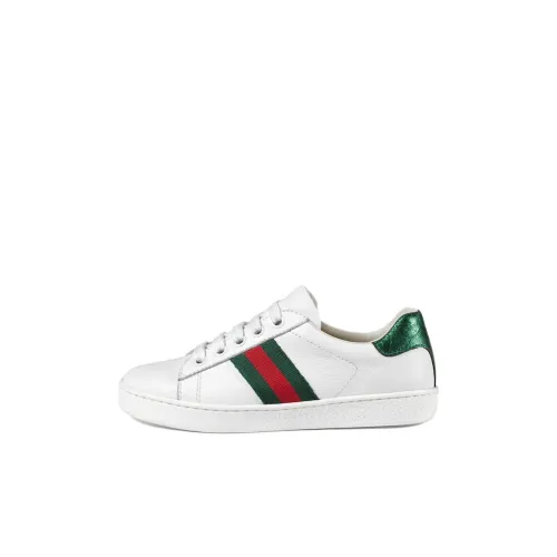 GUCCI Ace Low Топ Детские Скейтбординги Белый Детский