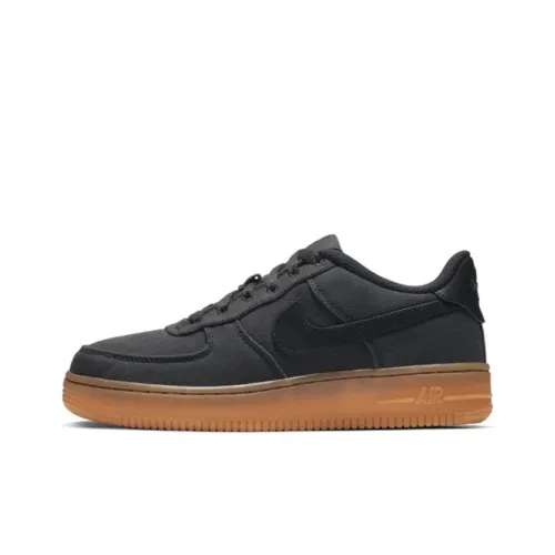Nike Air Force 1 Slip Resistant Abrasion Resistant And Balanced Низкий Топ Детские Скейтбординги Серый Подростки