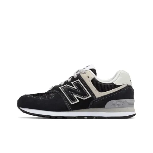 New Balance NB 574 Core Амортизация Детские Лайфстайл Кроссовки Черный Серый Подростки