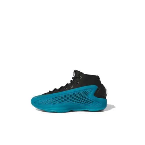 Adidas A.E. 1 'Anthony Edwards 1' Амортизация Износостойкий MID Топ Детские Баскетбольные Кроссовки Синий Черный Детский