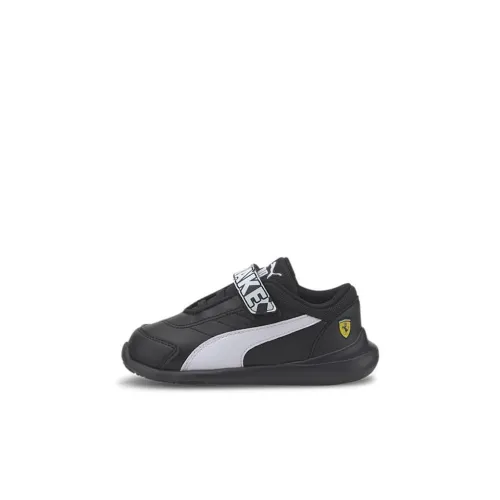 PUMA Scuderia Ferrari Kart Cat III Амортизация Износостойкий Низкий Топ Обувь для малышей Черный Infant And Toddler