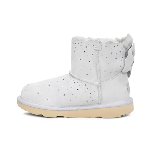 UGG Bailey Bow II Starry Lite Теплые Изоляционные Устойчивые к Износу Детские Ботинки Серый Белый Подростки