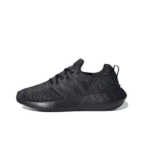 Adidas Originals Swift Run 22 Амортизация Износостойкий Низкий Топ Детские Беговые Кроссовки Черные